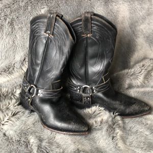 Frye “Billie” distressed cowboy boots